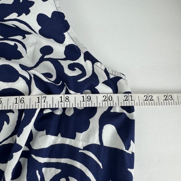Talbots Blue and White Floral Midi Dress - Picture 9 of 10